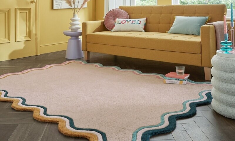 Kusový koberec Wool Scallop Leo Border Multi
